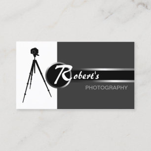 Carte De Visite Gris moderne de photographie