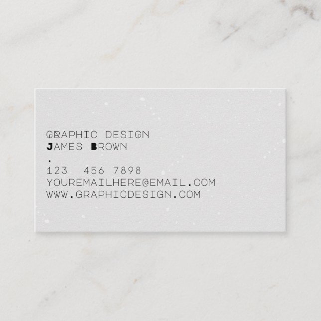 Carte De Visite Gris Moderne Typographique Simple (Devant)