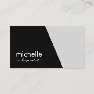 Carte De Visite Gris noir minimaliste géométrique
