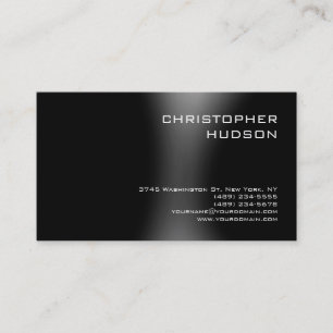 Carte de visite gris noir moderne