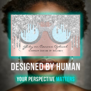 Carte De Visite Gris optique de rose de lunettes d'optométriste d