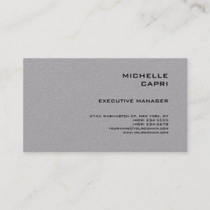 Carte De Visite Gris Premium Plain Simple Minimaliste Contemporain