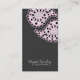 Carte De Visite gris rose du noir de 311-Myah Paisley