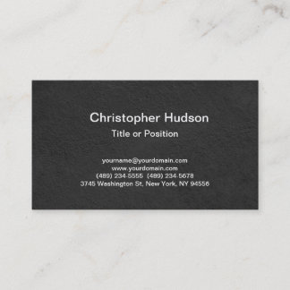 Carte De Visite Gris Simple Plat Moderne Design
