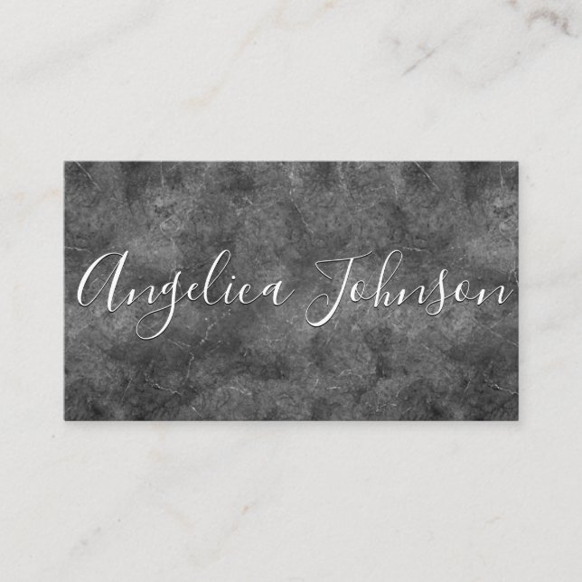 Carte De Visite Gris texturé (Devant)