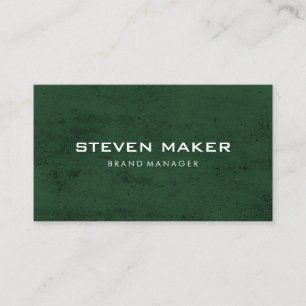 Carte De Visite Gris vert de Grunge minimaliste
