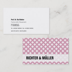 carte de visite grise noire rose