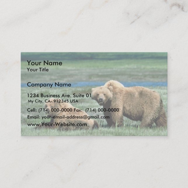 Carte De Visite Grizzly (Devant)