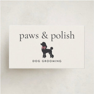 Carte De Visite Groomer de chien Classique Élégant   Modifiable