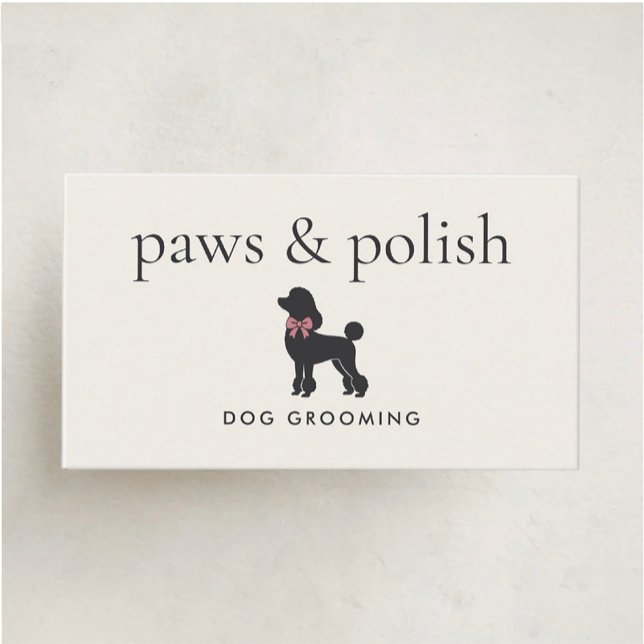 Carte De Visite Groomer de chien Classique Élégant | Modifiable (Créateur téléchargé)