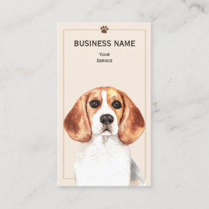 Carte De Visite Groomer pour animaux de compagnie beagles/vétérina