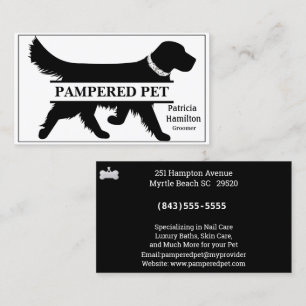 Carte De Visite Groomer pour animaux de compagnie Golden Retriever
