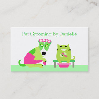 Carte De Visite Groomer - spa de chien et de chat
