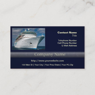 Carte De Visite Gros bateau de croisière blanc