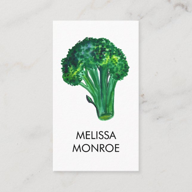 Carte De Visite Gros Beau Broccoli Alimentation diète nutritionnis (Devant)