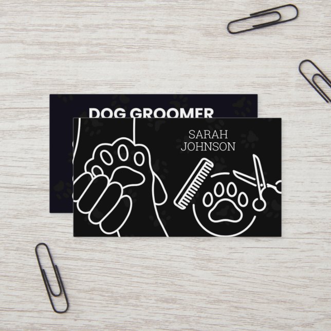 Carte De Visite Grossissement de chien (Devant/Arrière en situation)