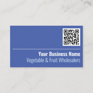 Carte De Visite Grossistes de légumes et de fruits Code QR