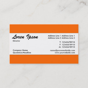 Carte De Visite Groupe central - Orange (FF6600)