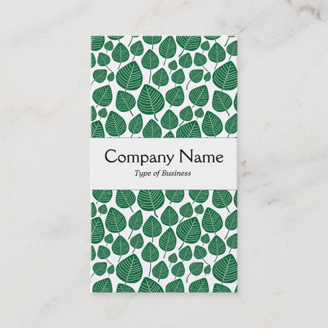 Carte De Visite Groupe Centre - Feuilles - Forest Green on White (Devant)