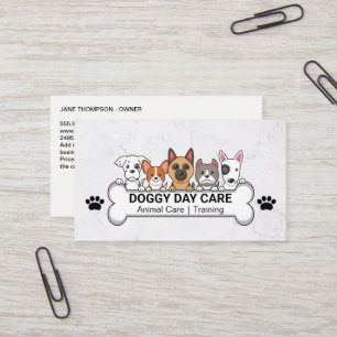 Carte De Visite Groupe de Chiens Os de Chien Soins pour Animau