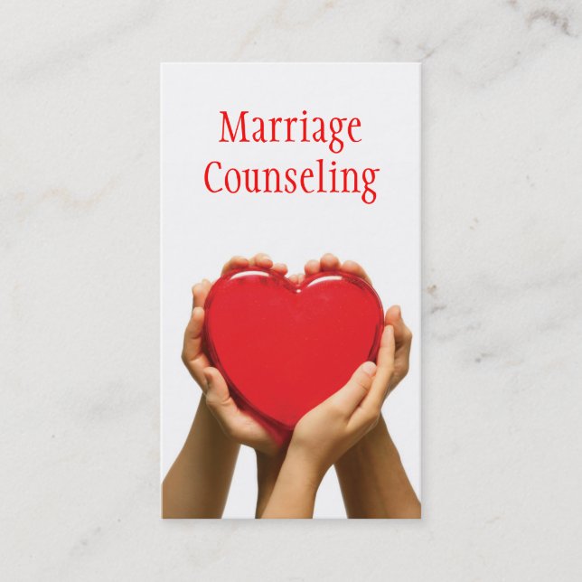 Carte De Visite Groupe de counseling sur le mariage Vie Coach Thér (Devant)
