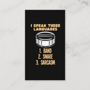 Carte De Visite Groupe de percussion du Humour de tambour sarcasti