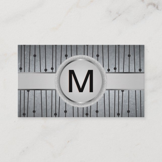 Carte De Visite Groupe Monogramme de luxe | MOTIF ABSTRAIT (Devant)