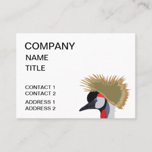 Carte De Visite Grue couronnée à croupion noir