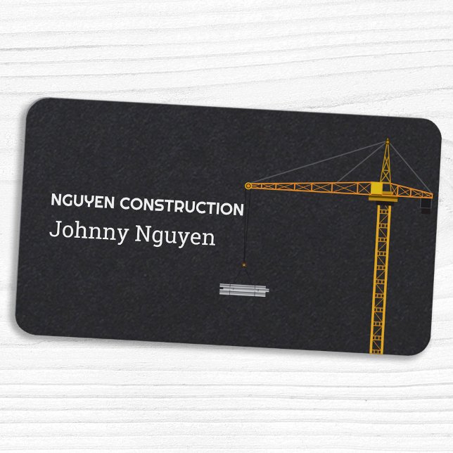 Carte De Visite Grue de construction (Construction Crane Business Card)