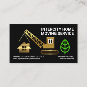 Carte De Visite Grue d'or Creative Moving Home Transport