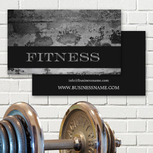 Carte De Visite Grunge Black Fitness Personal Trainer