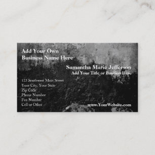 Carte De Visite Grunge Black Paint Faux Design