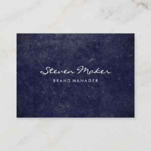 Carte De Visite Grunge bleu minimaliste