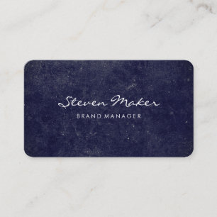 Carte De Visite Grunge bleu minimaliste