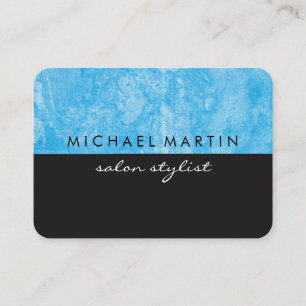 Carte De Visite Grunge Bleu Noir Deux Tons
