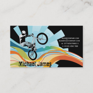 carte de visite grunge de bicyclette