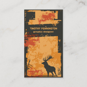 Carte de visite grunge de coutume d'orignaux