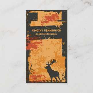 Carte de visite grunge de coutume d'orignaux