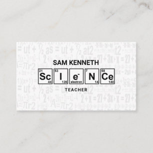 Carte De Visite Grunge de formule de maths d'éléments de chimie 