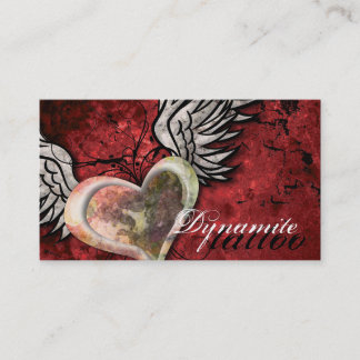 Carte de visite grunge de tatouage d'ailes de