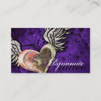 Carte de visite grunge de tatouage d'ailes de