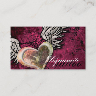 Carte de visite grunge de tatouage d'ailes de