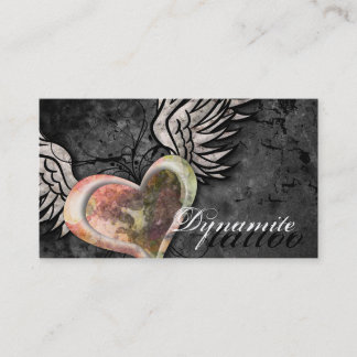 Carte de visite grunge de tatouage d'ailes de