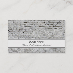 Carte de visite grunge en brique blanche solide