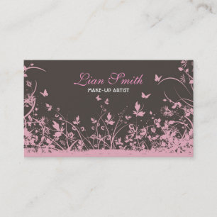 Carte de visite grunge floral