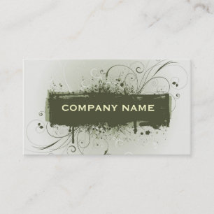 Carte de visite grunge floral