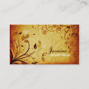 Carte de visite grunge floral