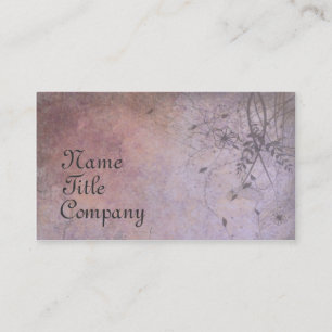 Carte De Visite Grunge florale ruinée