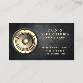 Carte De Visite Grunge Gold Haut-parleur Voiture Installation stér
