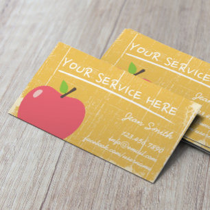 Carte De Visite Grunge Gold Wood Texture & Big Apple